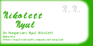 nikolett nyul business card
